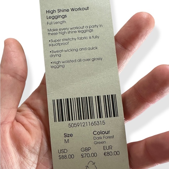 Sweaty Betty High Shine Workout Leggings MD - Picture 12 of 12